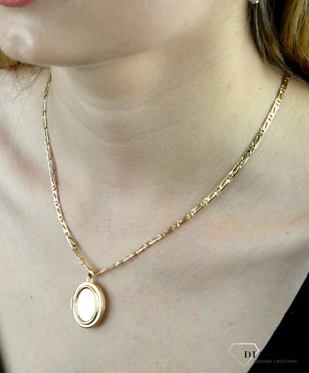 Złoty łańcuszek 585 splot spinaczowy płaski LA 3516 (1).jpg